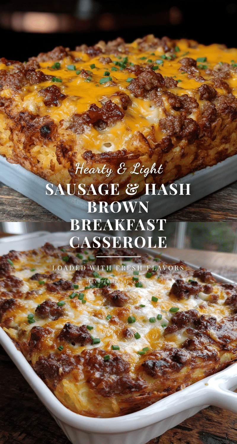 lightened-up sausage and hash brown breakfast casserole recipe