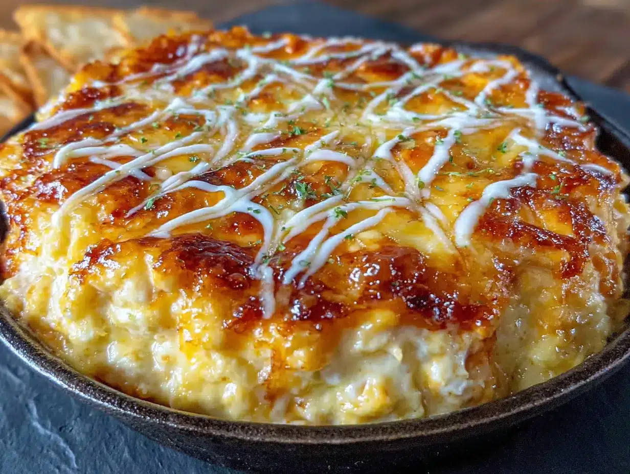Lighter Buffalo Chicken Dip preparation steps
