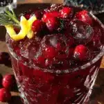 maple bourbon cranberry cocktail - featured image