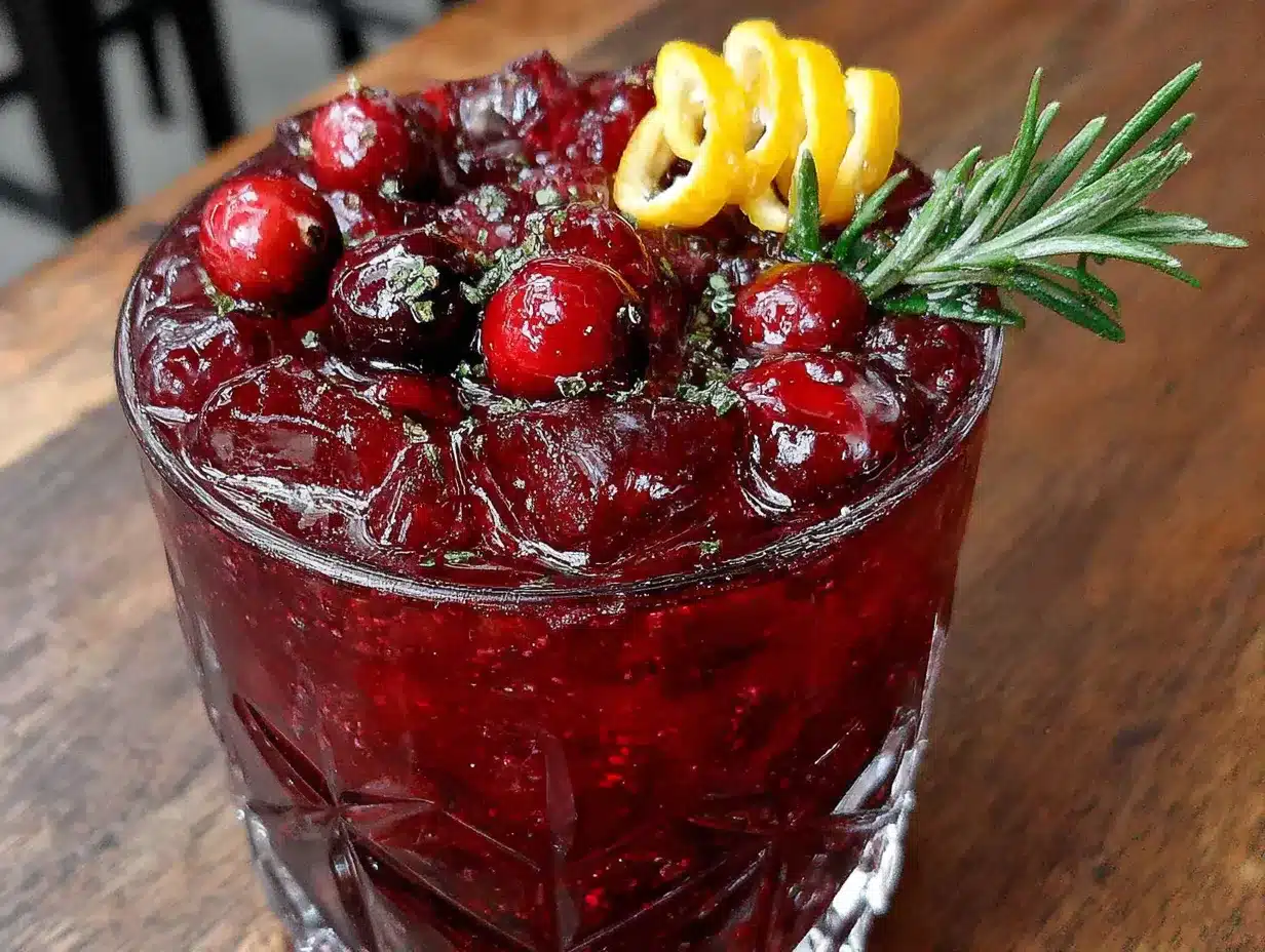 maple bourbon cranberry cocktail preparation steps