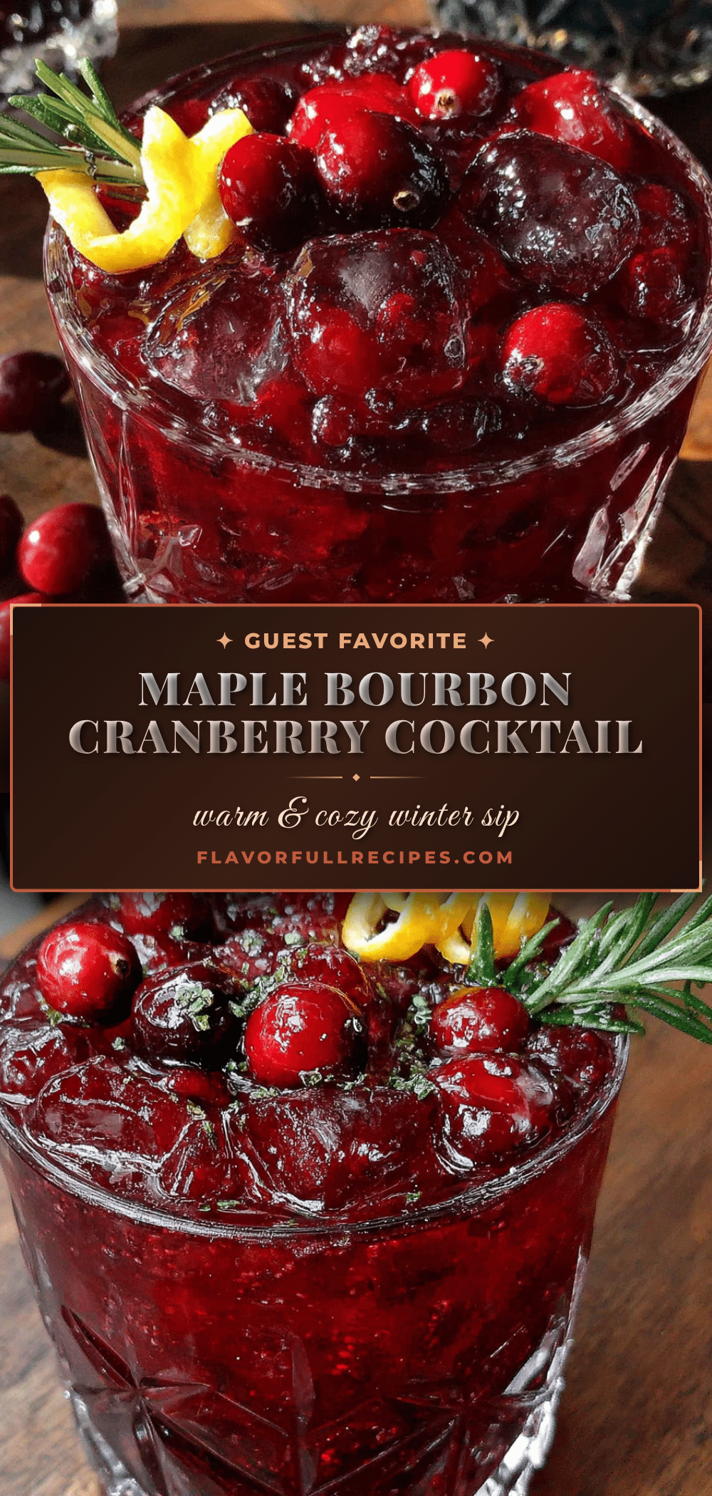 maple bourbon cranberry cocktail recipe