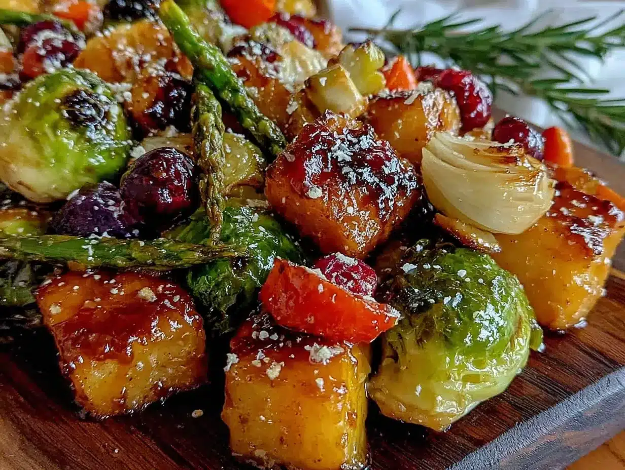 maple roasted thanksgiving vegetable medley preparation steps