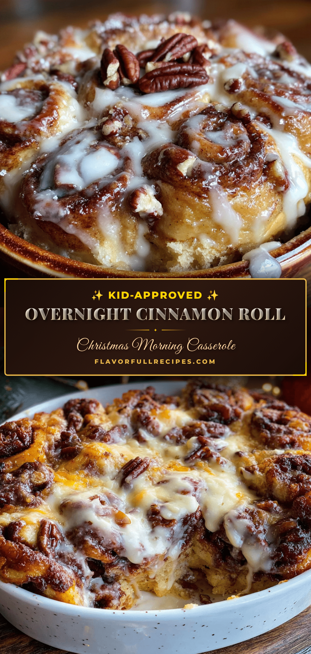 overnight cinnamon roll Christmas morning casserole recipe