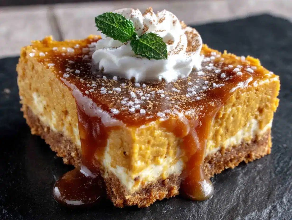 pumpkin cheesecake bars with gingersnap crust preparation steps