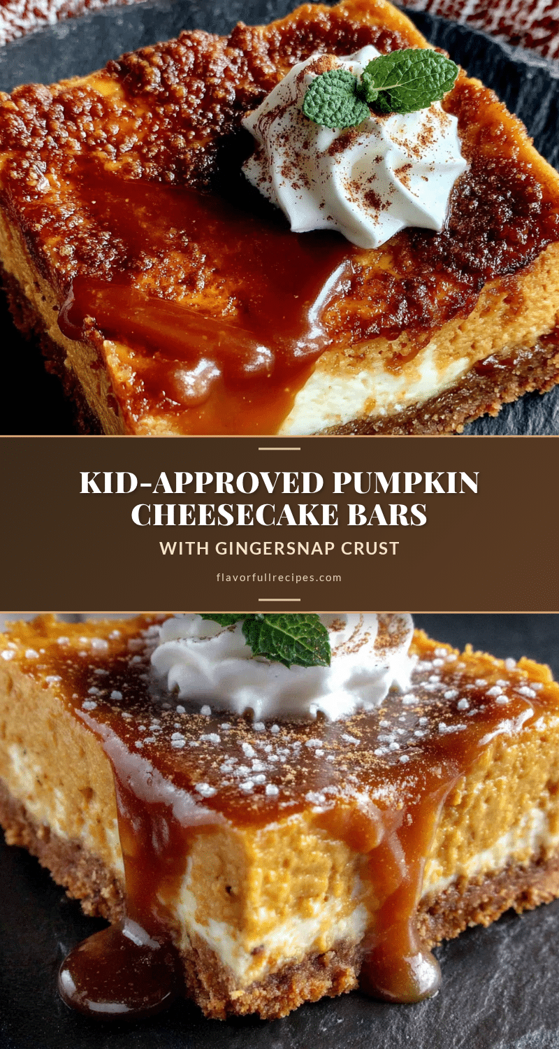 pumpkin cheesecake bars with gingersnap crust recipe