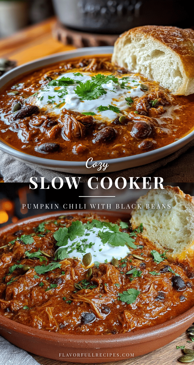 slow cooker pumpkin chili with black beans recipe