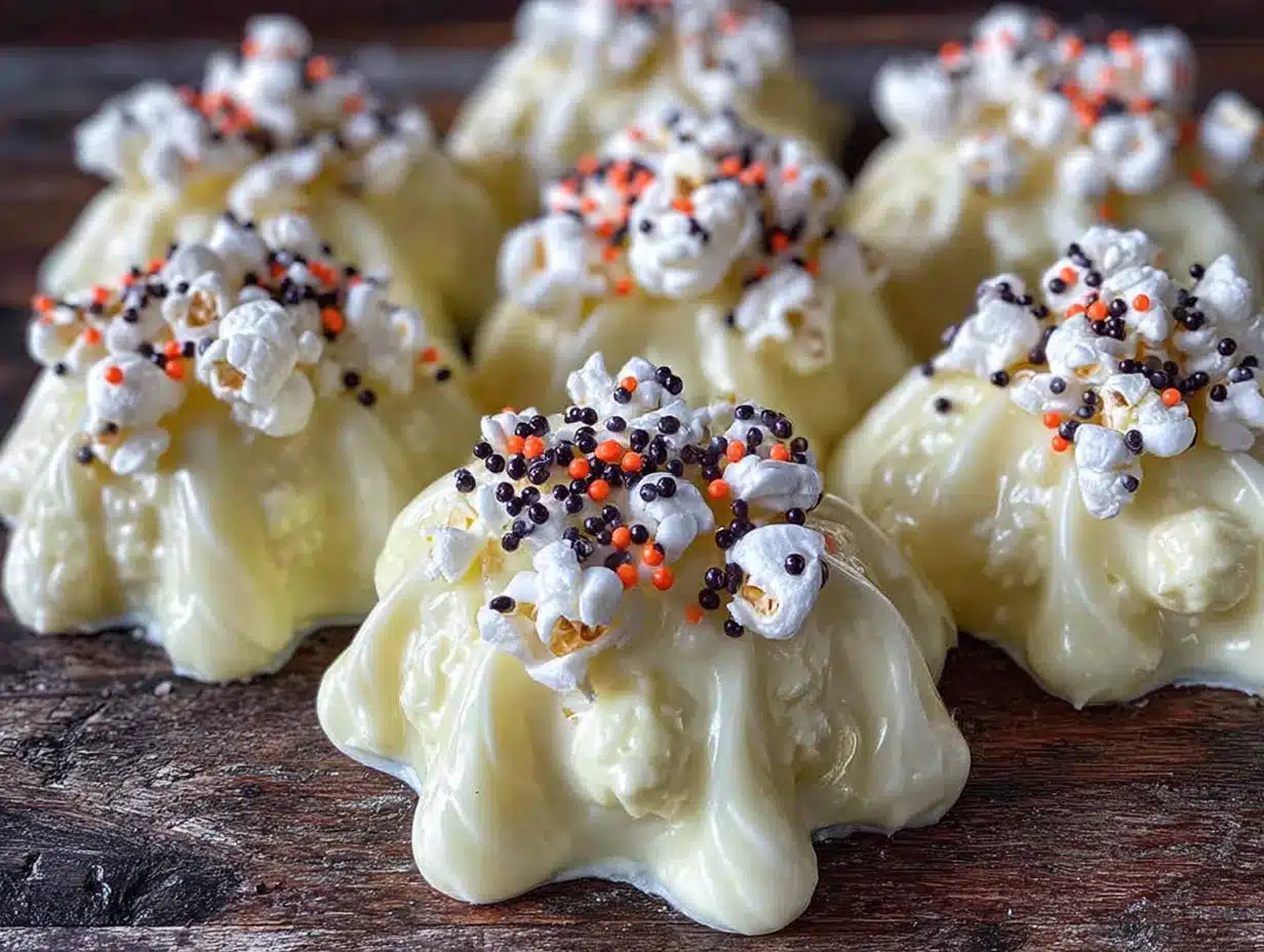 Spooky White Chocolate Popcorn Hands preparation steps