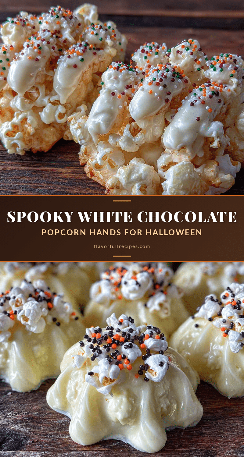 Spooky White Chocolate Popcorn Hands recipe