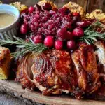 thanksgiving charcuterie board with turkey - featured image