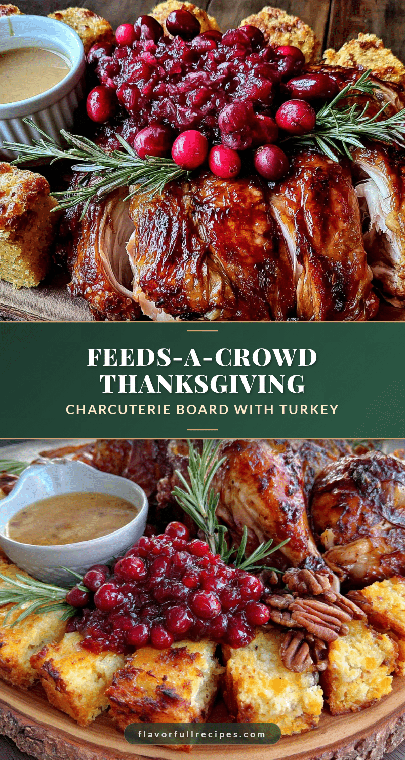 thanksgiving charcuterie board with turkey recipe