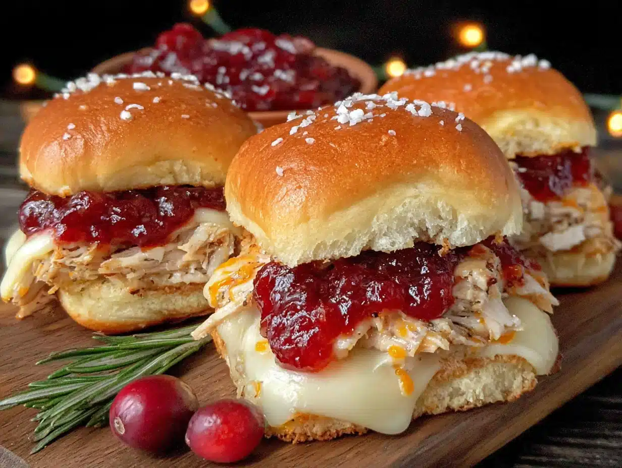 turkey cranberry sliders - featured image