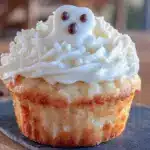 vanilla ghost cupcakes - featured image