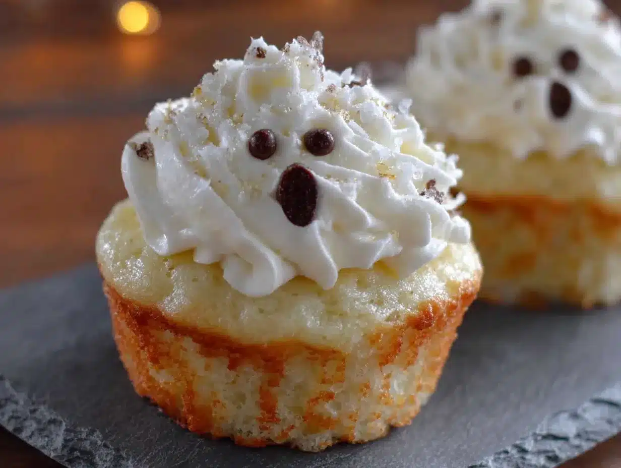 vanilla ghost cupcakes preparation steps