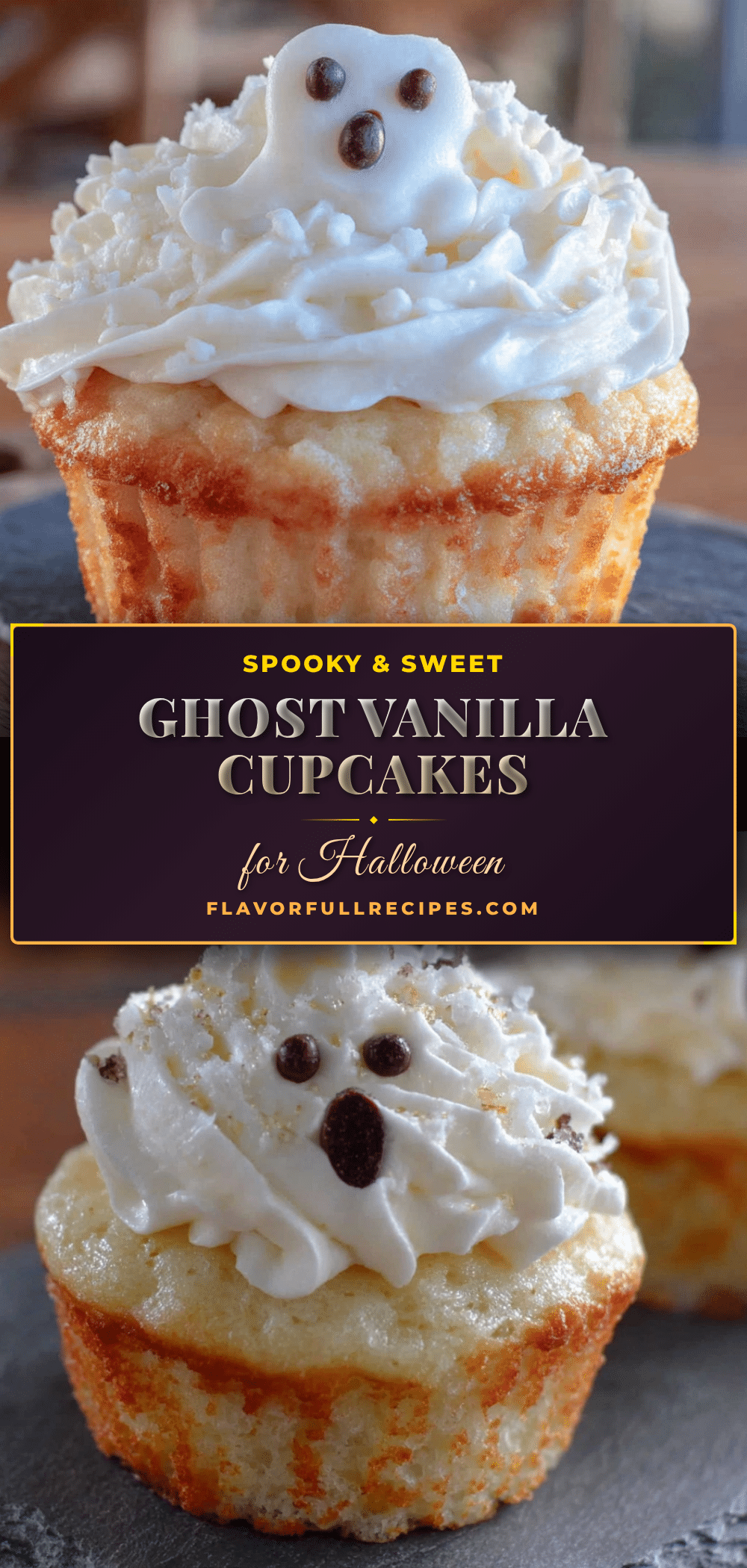 vanilla ghost cupcakes recipe