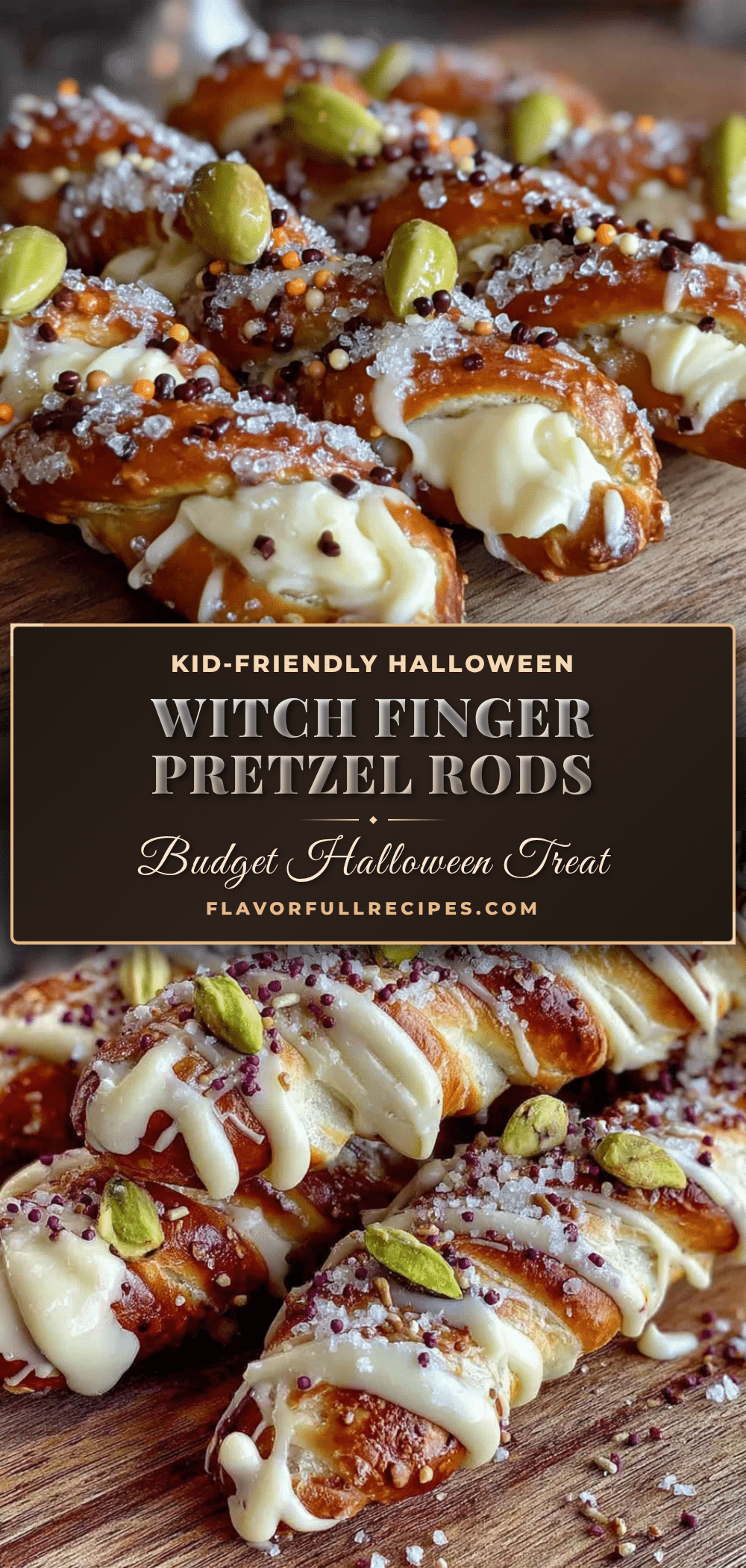 witch finger pretzel rods recipe