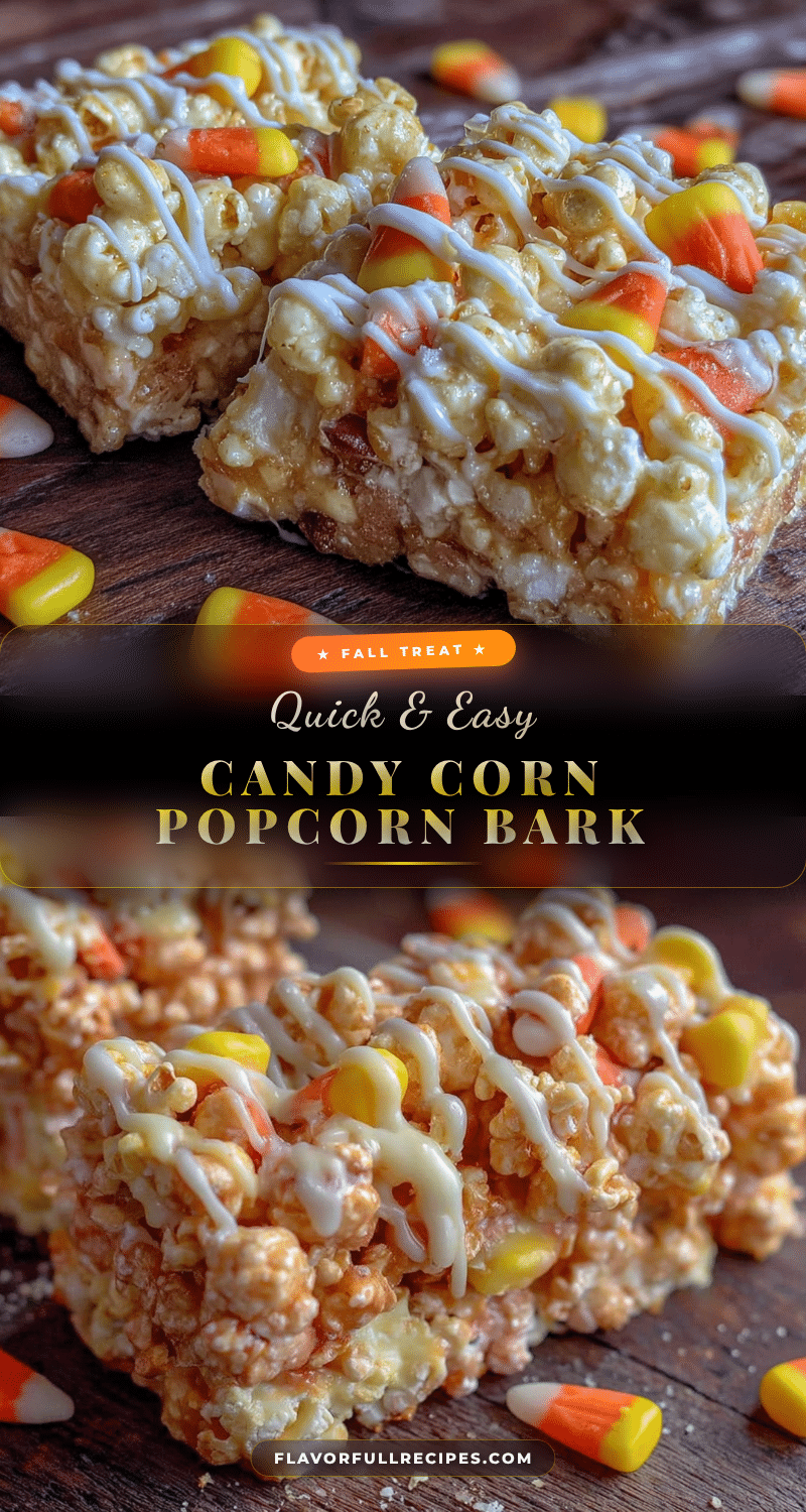 candy corn popcorn bark recipe