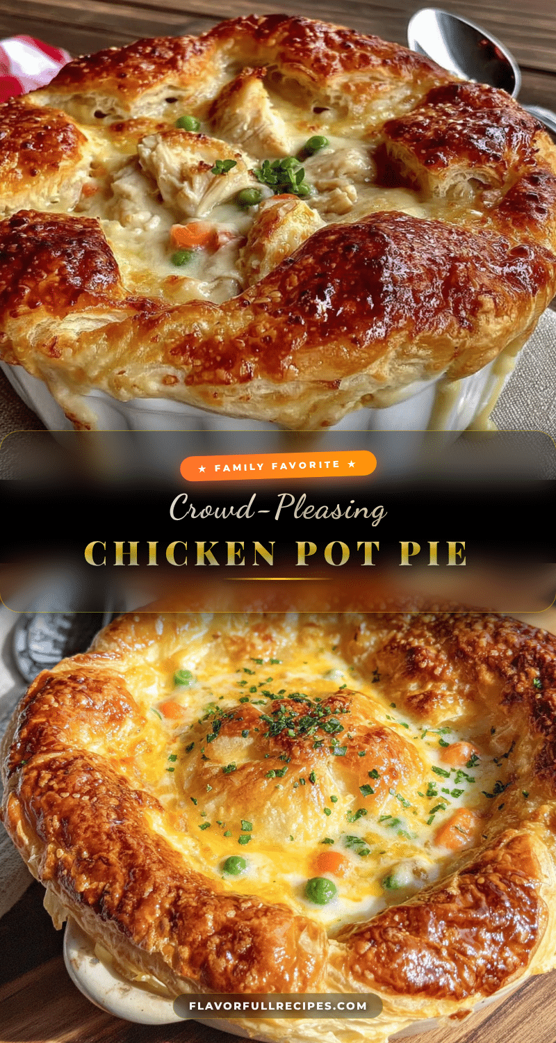chicken pot pie casserole with puff pastry recipe