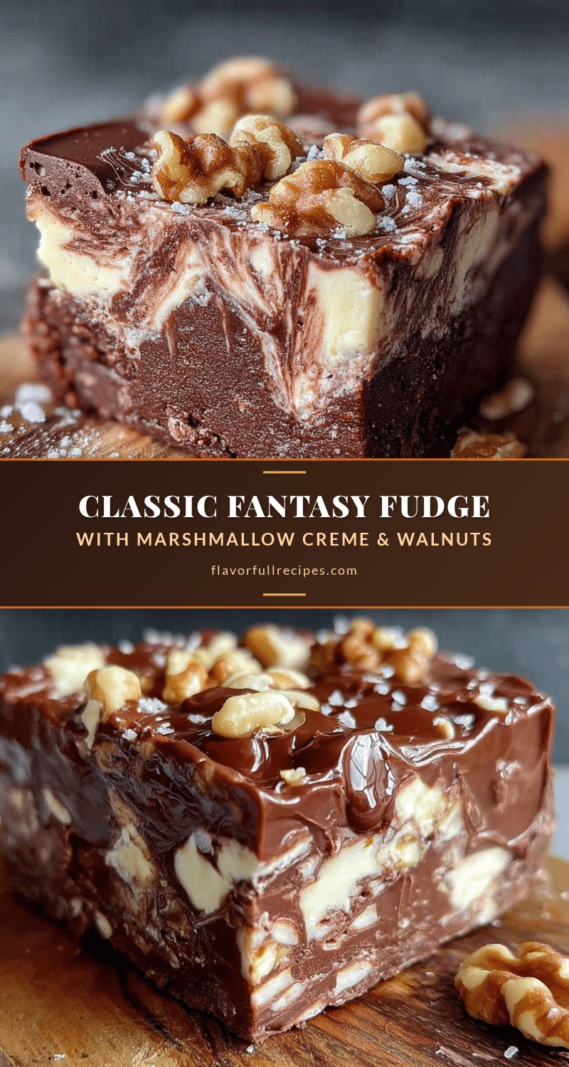 classic fantasy fudge with marshmallow creme and walnuts recipe