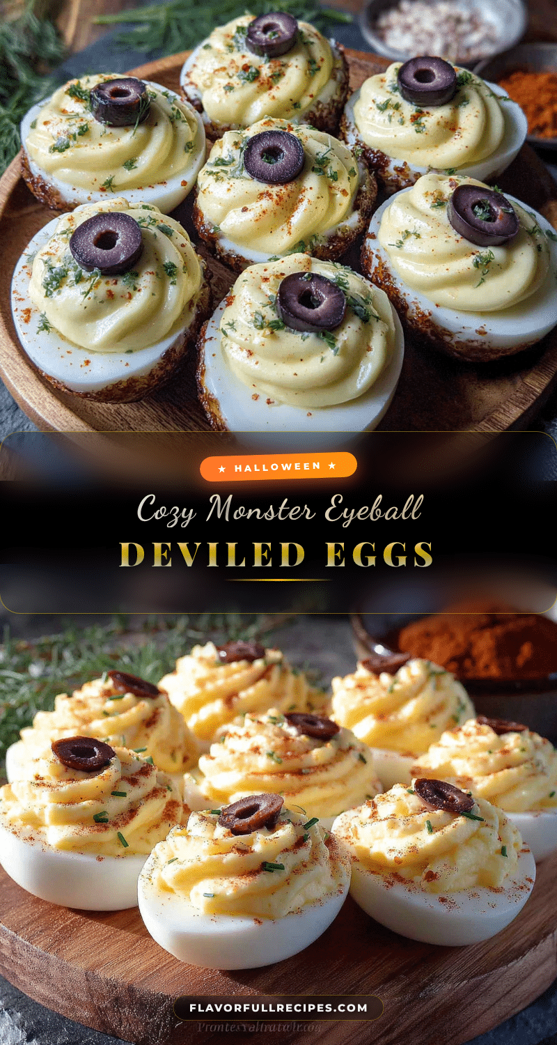 cozy monster eyeball deviled eggs recipe