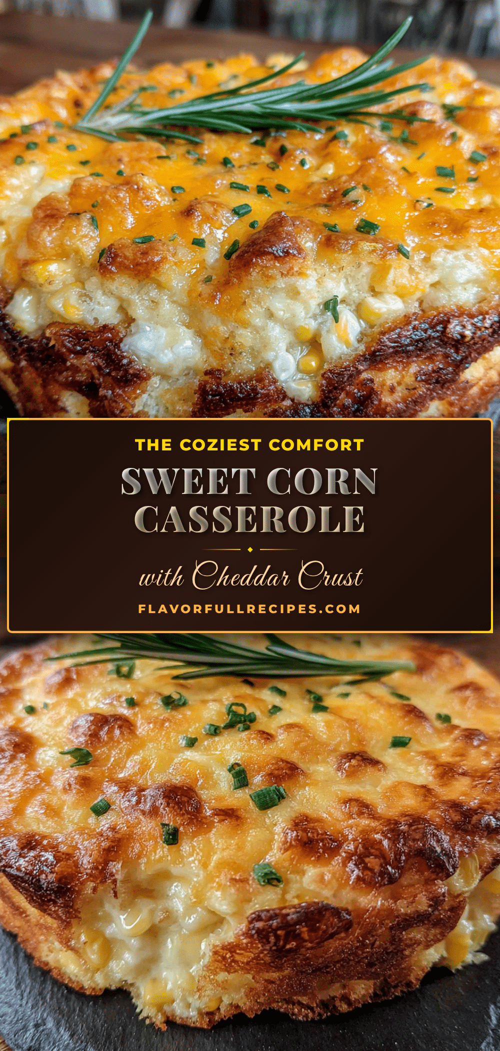 cozy sweet corn casserole with cheddar crust recipe
