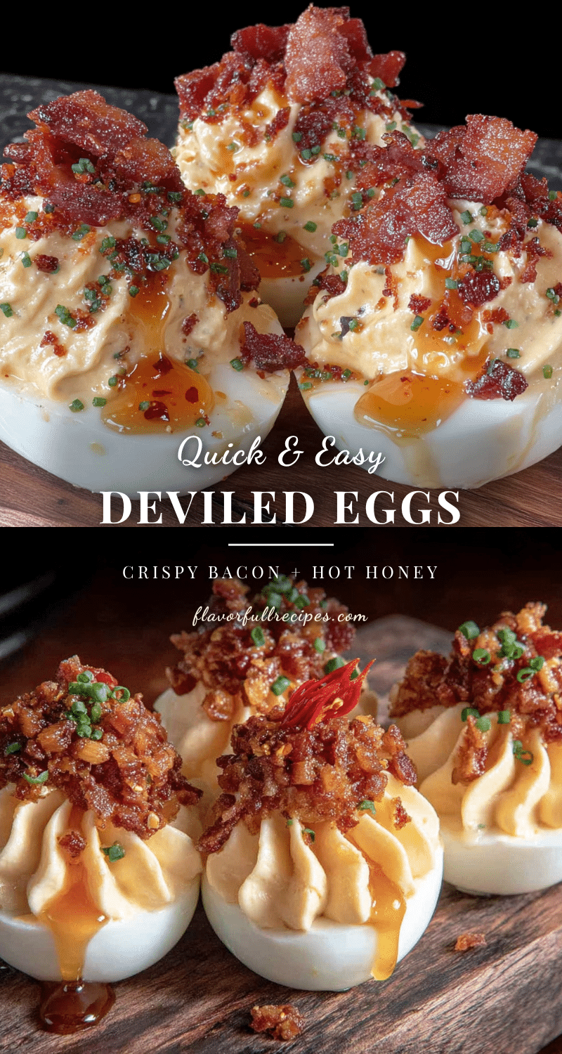deviled eggs with bacon and hot honey recipe