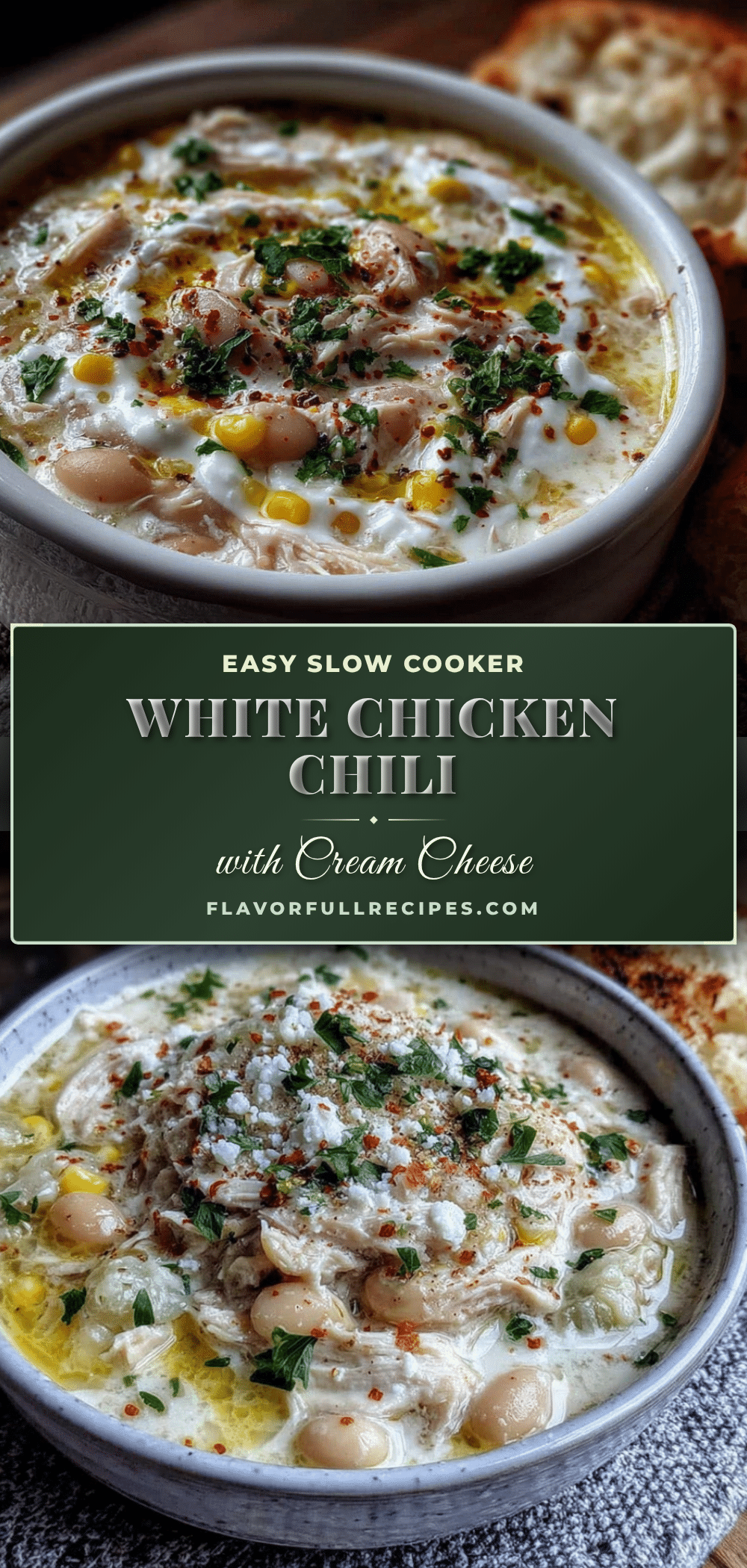 easy slow cooker white chicken chili with cream cheese recipe