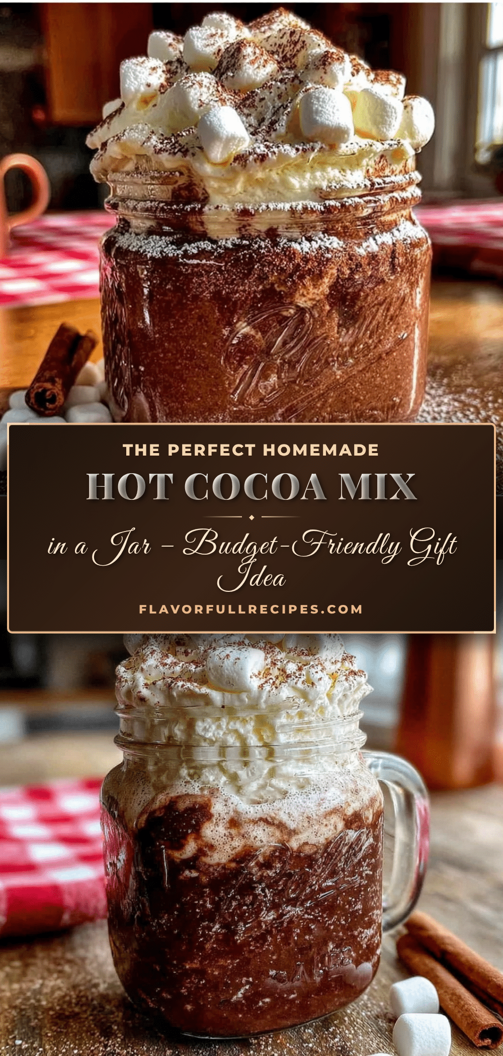 homemade hot cocoa mix in a jar recipe
