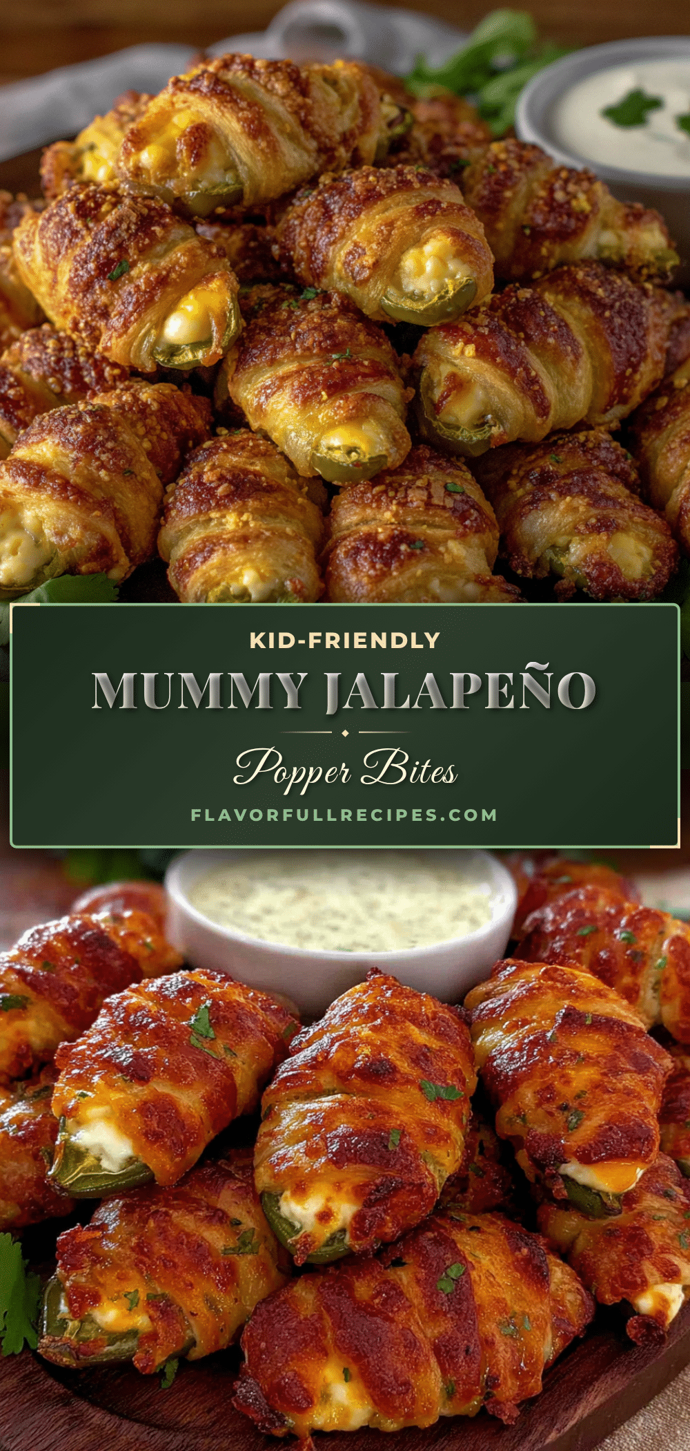 Kid-Friendly Mummy Jalapeño Popper Bites recipe