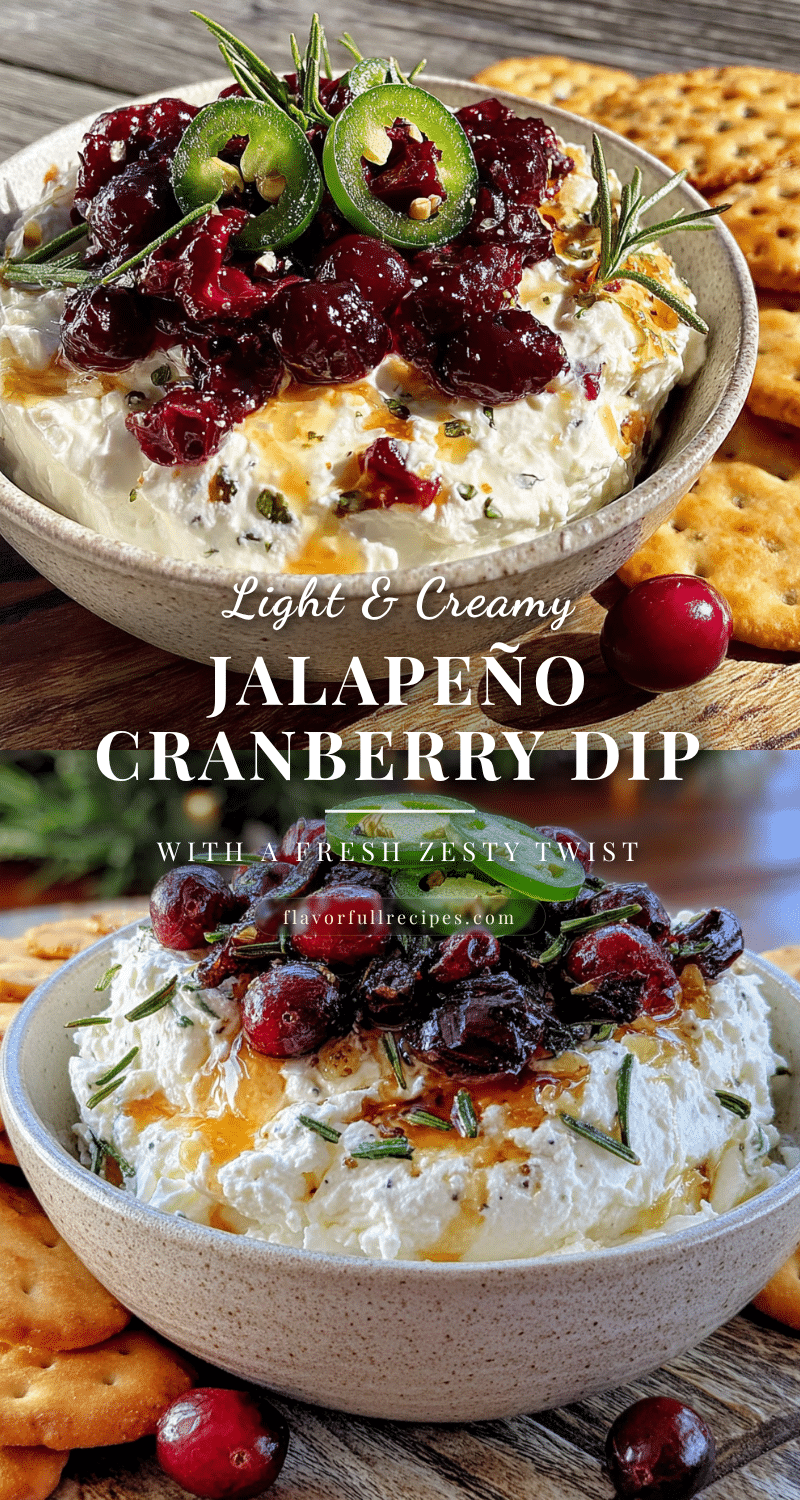 Light & Creamy Jalapeño Cranberry Dip recipe
