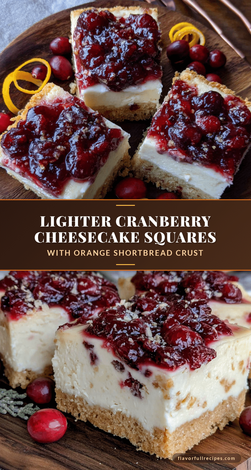 Lighter Cranberry Cheesecake Squares recipe