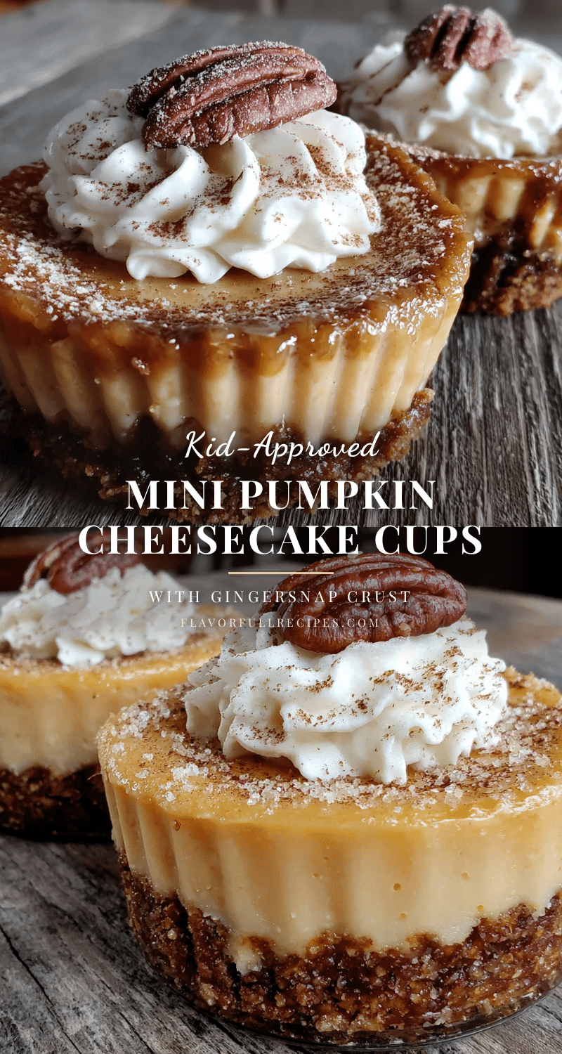 mini pumpkin cheesecake cups with gingersnap crust recipe