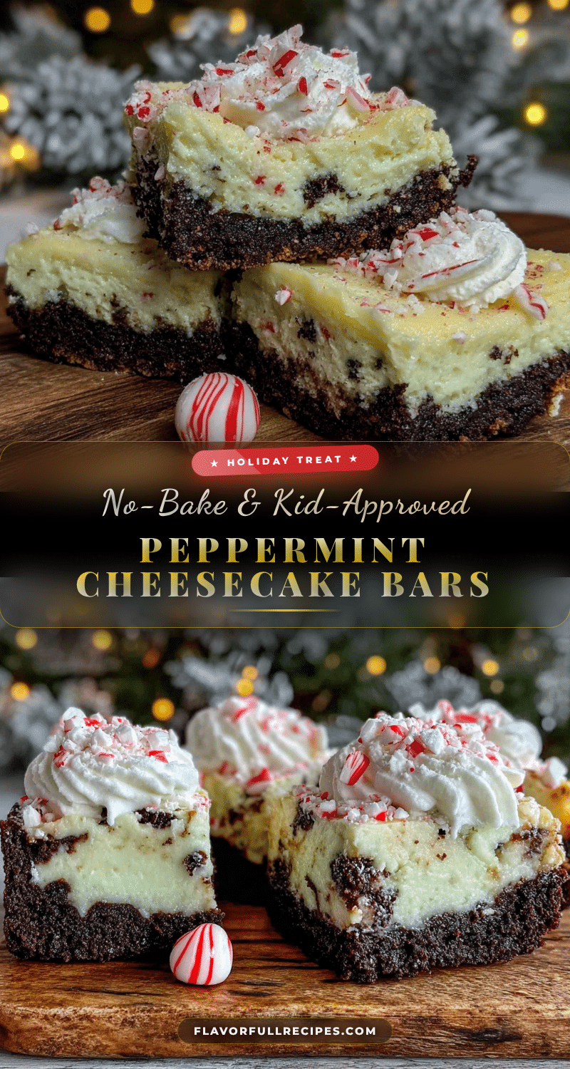 no-bake peppermint cheesecake bars recipe