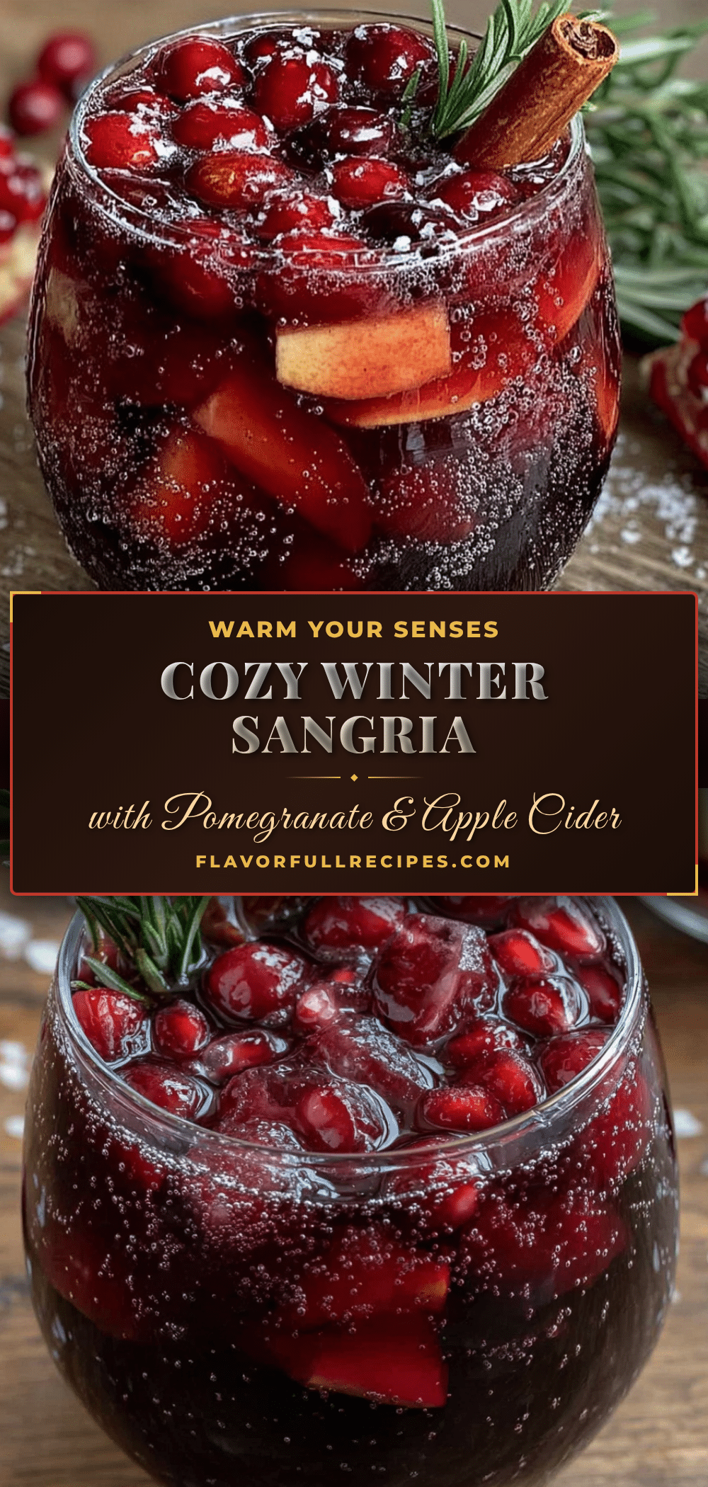 pomegranate apple cider winter sangria recipe