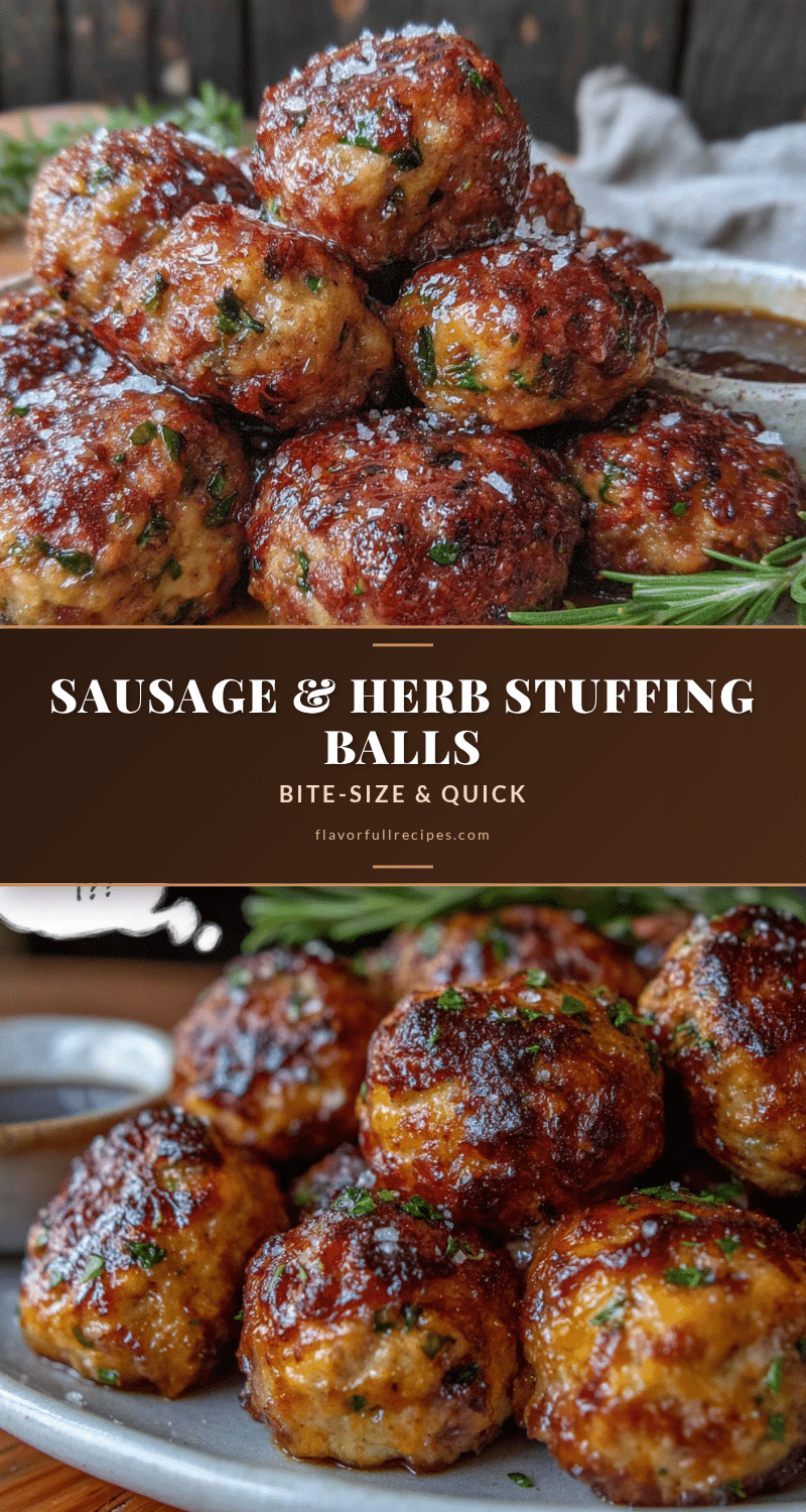 sausage and herb stuffing balls recipe