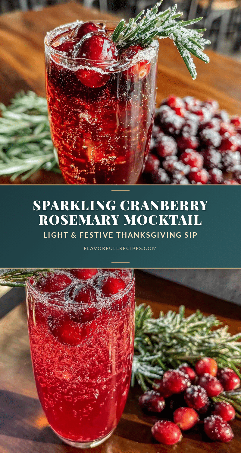 sparkling cranberry rosemary mocktail recipe